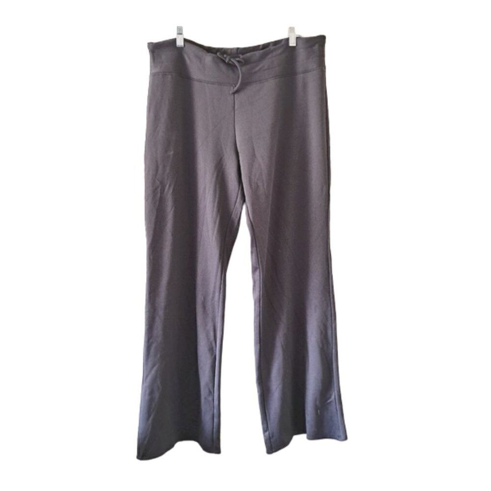 Columbia Soft Gray Pull On Stretch Fleece Lined Yoga Pants -1X
